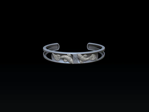 Zodiac Horoscope Pisces Bracelet 3D print model 3D Print Model