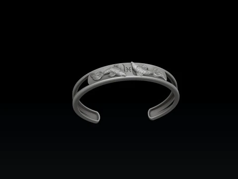 Zodiac Horoscope Pisces Bracelet 3D print model 3D Print Model