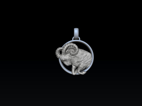 Zodiac Horoscope Aries ring pendant bracelet collection 3D print model 3D Baskı Modeli