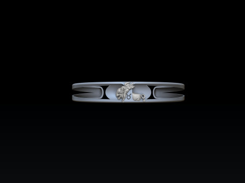 Zodiac Horoscope Taurus ring pendant bracelet collection 3D print model 3Dプリントモデル