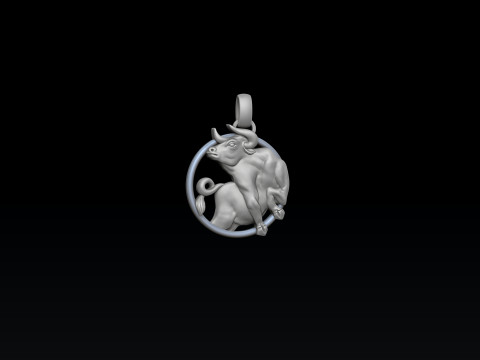 Zodiac Horoscope Taurus ring pendant bracelet collection 3D print model 3Dプリントモデル