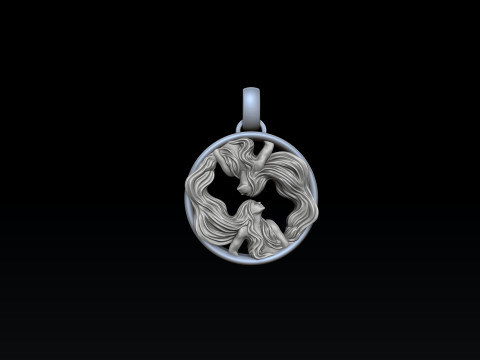 Zodiac Horoscope Gemini ring pendant bracelet collection 3D print model 3Dプリントモデル