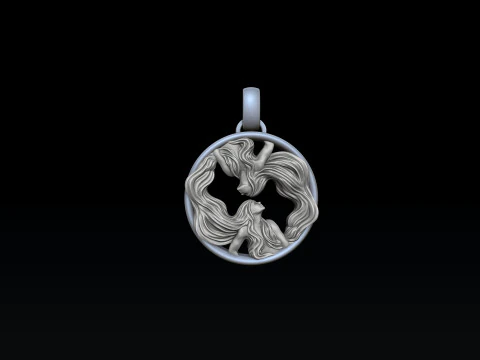 Zodiac Horoscope Gemini ring pendant bracelet collection 3D print model 3D Print Model