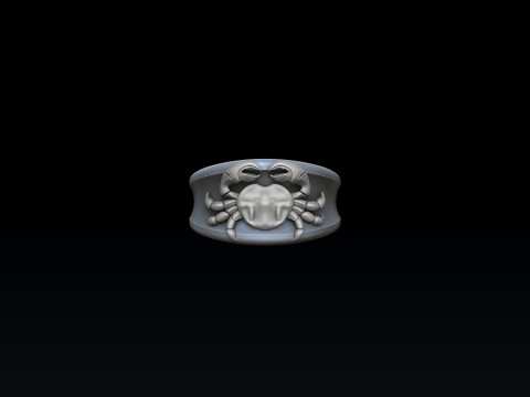 Zodiac Horoscope Cancer ring pendant bracelet collection 3D print model 3Dプリントモデル