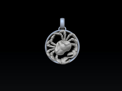 Zodiac Horoscope Cancer ring pendant bracelet collection 3D print model 3Dプリントモデル