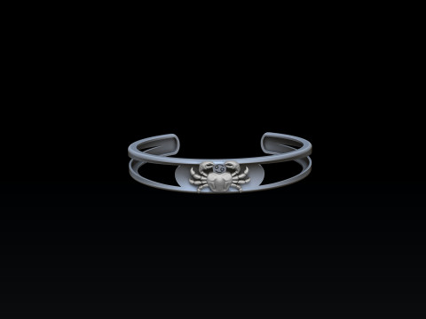Zodiac Horoscope Cancer ring pendant bracelet collection 3D print model 3Dプリントモデル