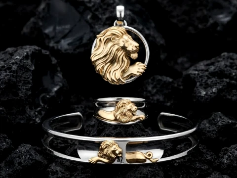 Zodiac Horoscope Leo ring pendant bracelet collection 3D print model 3D Print Model