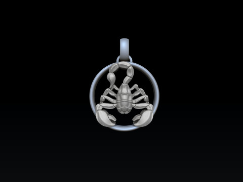 Zodiac Horoscope Scorpion ring pendant bracelet collection 3D print model Modelo de impresión 3D