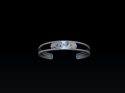 Zodiac Horoscope Capricorn ring pendant bracelet collection 3D print model 3D Print Model