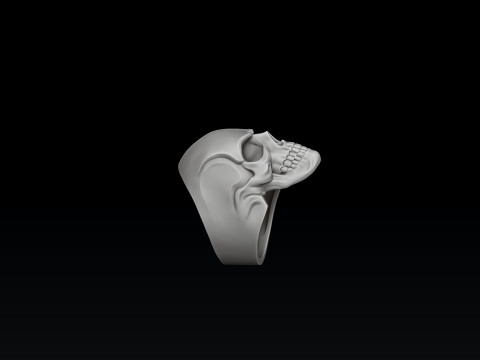 Skull Ring Version 2 3D print model 3Dプリントモデル
