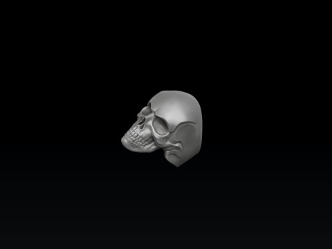 Skull Ring Version 2 3D print model 3Dプリントモデル