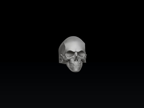 Skull Ring Version 2 3D print model 3Dプリントモデル