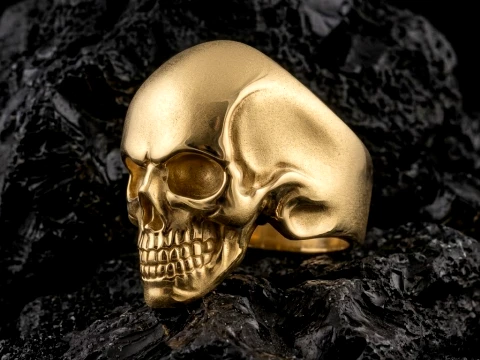 Skull Ring Version 2 3D print model 3D Print Model