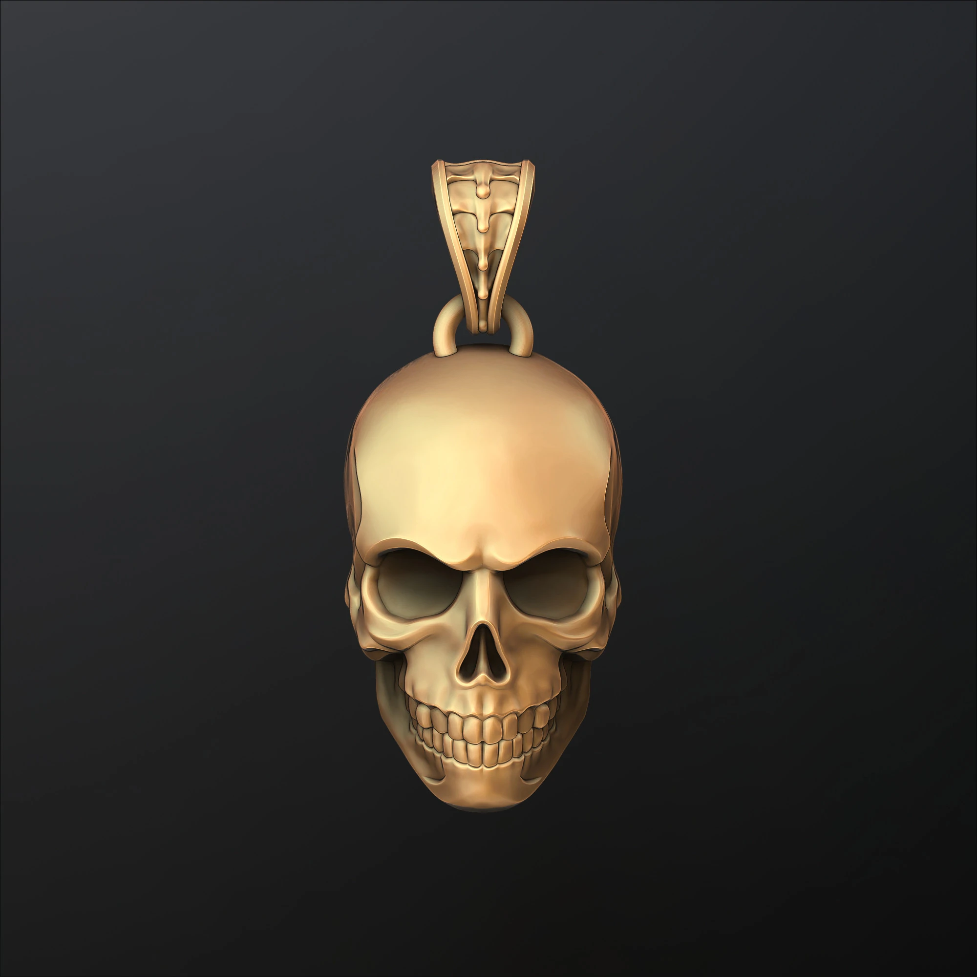 Skull Pendant Version 2 3D print model 3D Print Model .c4d .max .obj .3ds .fbx .stl .blend 