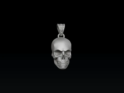 Skull Pendant Version 2 3D print model 3D Print Model