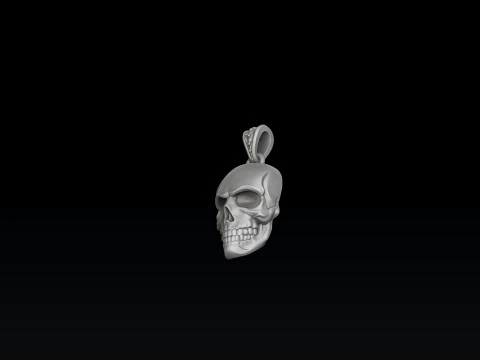 Skull Pendant Version 2 3D print model 3D Print Model