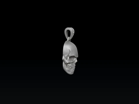 Skull Pendant Version 2 3D print model 3D Print Model
