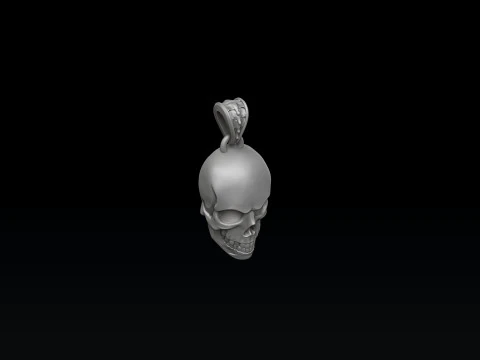 Skull Pendant Version 2 3D print model 3D Print Model