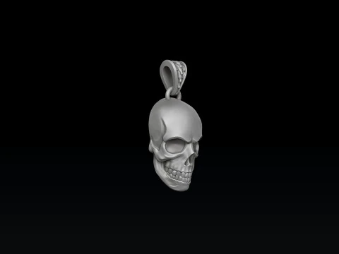 Skull Pendant Version 2 3D print model 3D Print Model