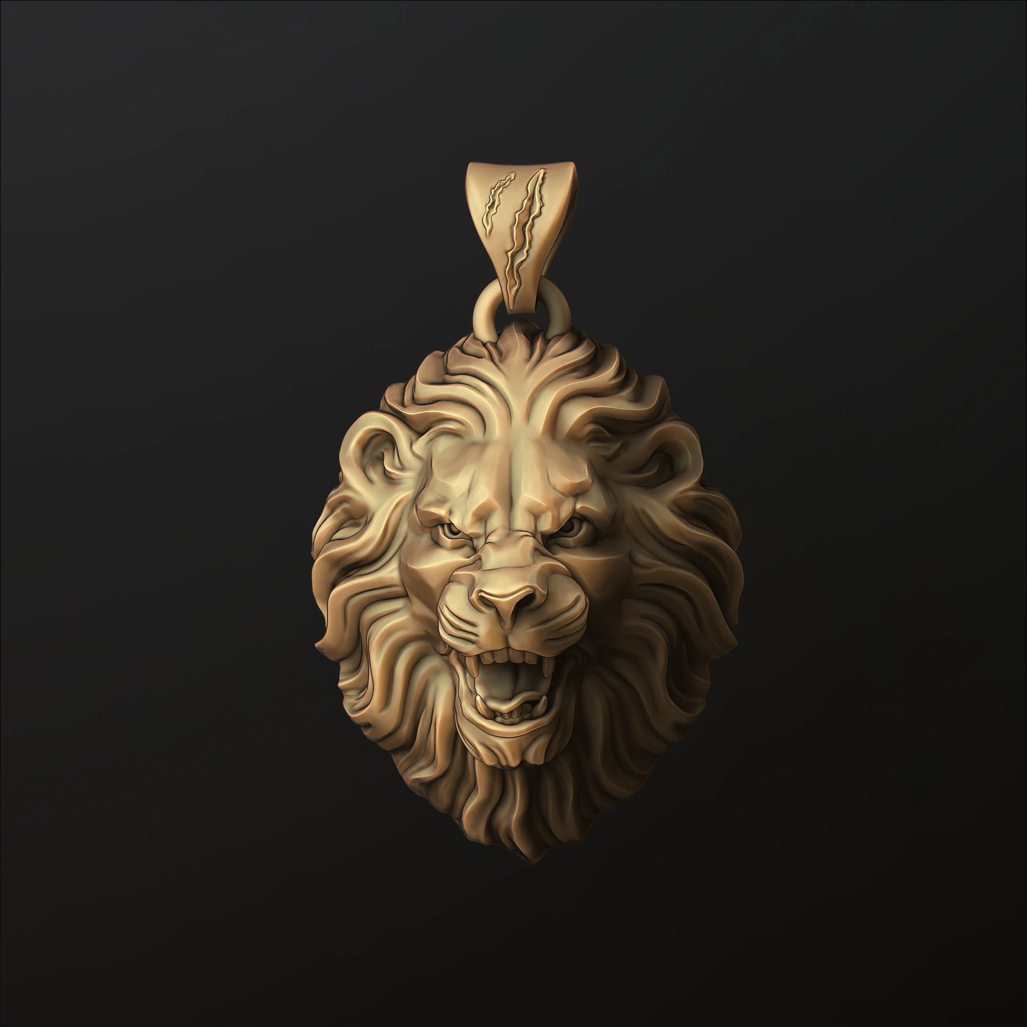 Lion Pendant 3D print model 3D Print Model .c4d .max .obj .3ds .fbx .stl .blend 