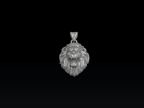 Lion Pendant 3D print model 3D Print Model