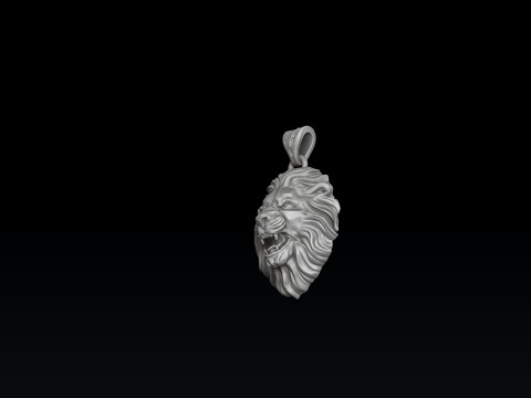 Lion Pendant 3D print model 3D 打印模型