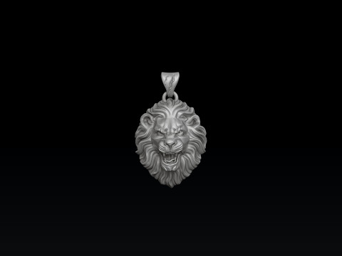 Lion Pendant 3D print model 3D 打印模型