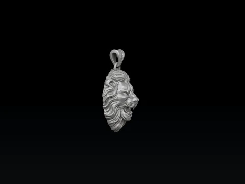 Lion Pendant 3D print model 3D Print Model