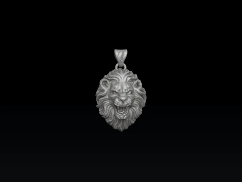 Lion Pendant 3D print model 3D Print Model