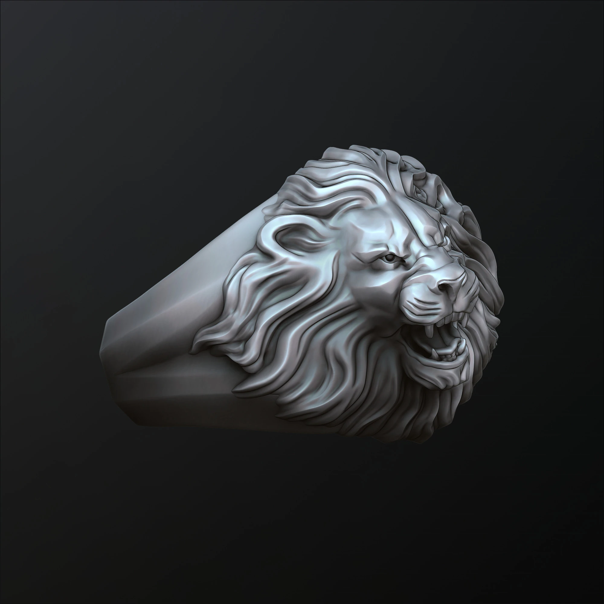 Modello di stampa 3D dell'anello del leone Modello di stampa 3D .c4d .max .obj .3ds .fbx .stl .blend