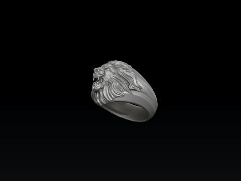 Lion ring 3D print model 3Dプリントモデル