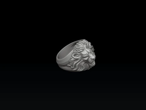 Modello di stampa 3D dell'anello del leone Modello di stampa 3D