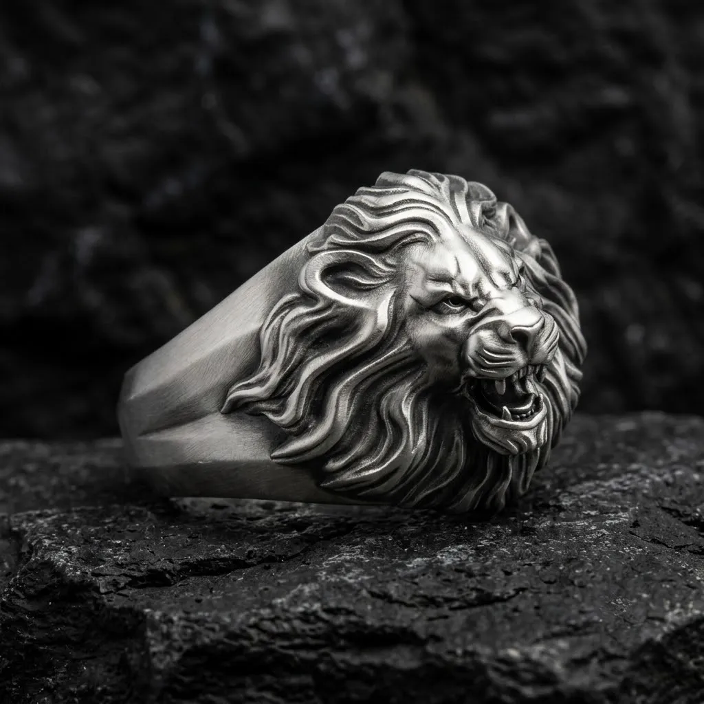 Lion ring 3D print model 3D Print Model .c4d .max .obj .3ds .fbx .stl .blend 