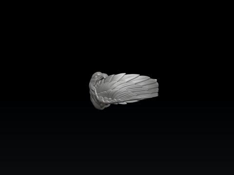 Double Head Eagle Ring 3D print model 3D-printmodel