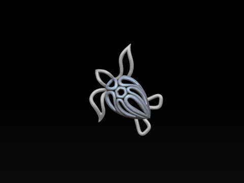 Minimalistic Turtle Pendant 3D print model 3D Print Model