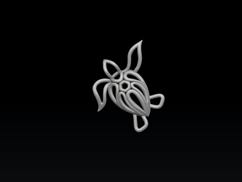 Minimalistic Turtle Pendant 3D print model 3D Print Model