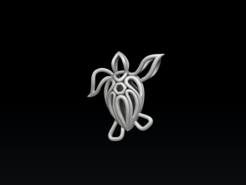 Minimalistic Turtle Pendant 3D print model 3D Print Model