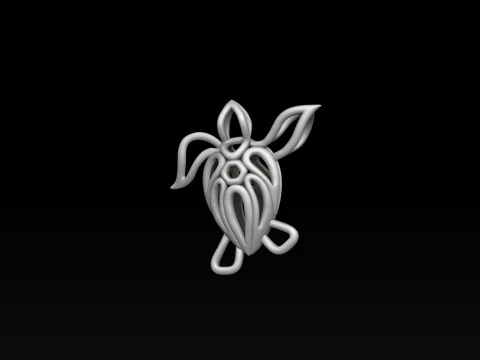 Minimalistic Turtle Pendant 3D print model 3D Print Model