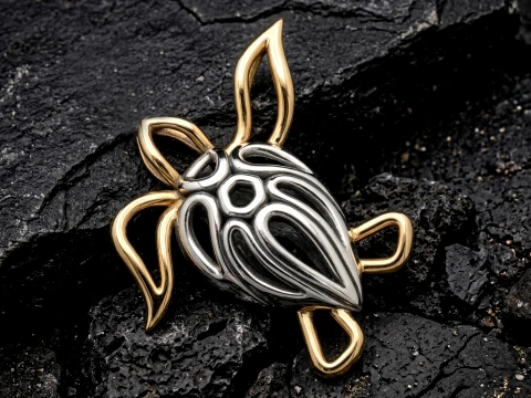 Minimalistic Turtle Pendant 3D print model 3D Print Model
