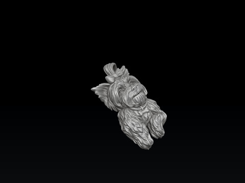 Dog Yorkshire Terrier Pendant 3D print model 3D Print Model