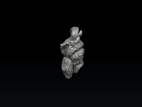 Dog Yorkshire Terrier Pendant 3D print model 3D Print Model
