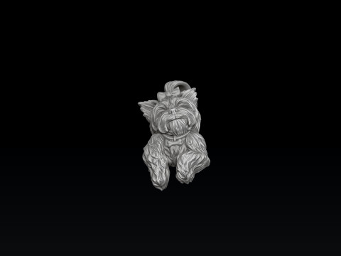 Dog Yorkshire Terrier Pendant 3D print model 3D Print Model