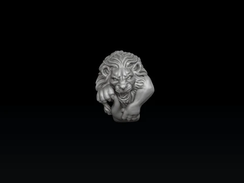 Lion Ring Version 2 3D print model 3D Print Model
