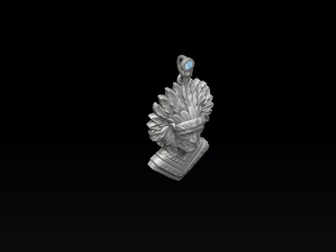 Native Indian Pendant 3D print model 3D Print Model