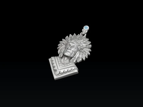 Native Indian Pendant 3D print model 3D Print Model