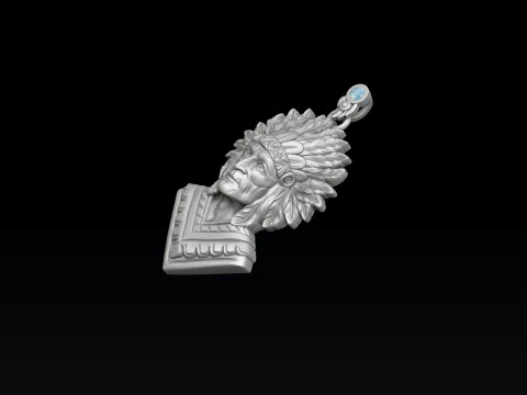 Native Indian Pendant 3D print model 3D Print Model