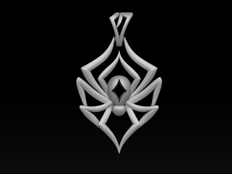 Minimalistic Spider Pendant 3D print model 3D Print Model