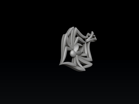 Minimalistic Spider Pendant 3D print model 3D Print Model