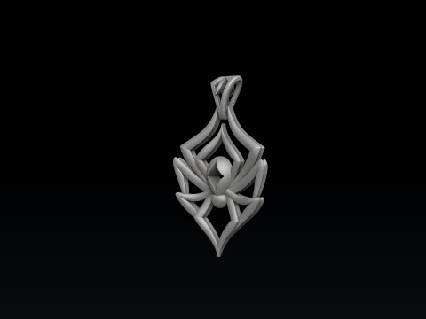 Minimalistic Spider Pendant 3D print model 3D Print Model