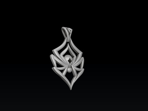 Minimalistic Spider Pendant 3D print model 3D Print Model